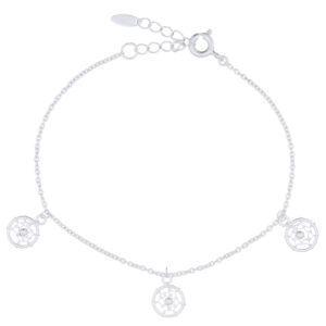 A dreamcatcher charms sterling silver bracelet