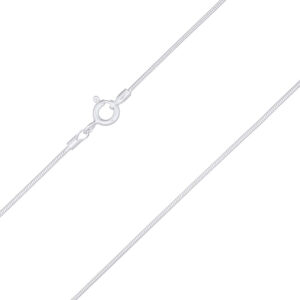 A 16 inches long sterling silver snake chain