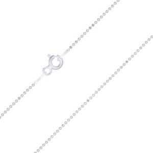 A faceted bead sterling silver 925 necklace chain