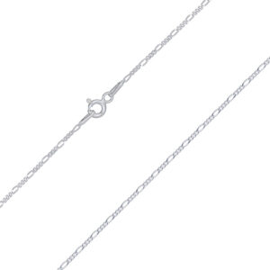 A 1 mm gauge figaro sterling silver chain