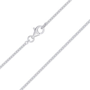 A fine sterling silver 16 inches cable chain