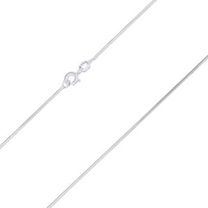 A octagon rounded silver snake chain 18 inches
