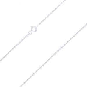 A octagon capsule shaped and silver beads 16 chain
