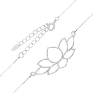 A gorgeous lotus flower box chain 925 silver necklace