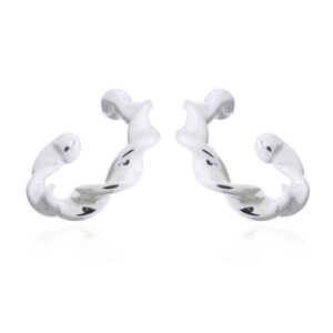A pair of twisted wire ear cuff 925 sterling silver