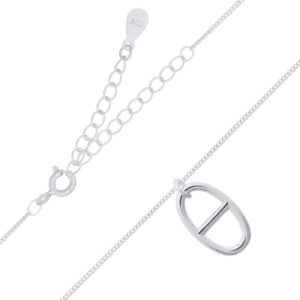 A letter greek theta 925 silver chain necklace