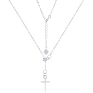 A latin cross adjustable design 925 silver chain necklace