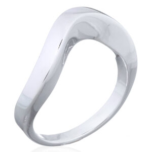 A curved 925 sterling silver designer ring chic minimalism