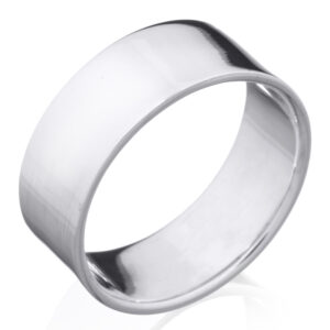 A 8 mm sterling silver cylinder men ring high polish
