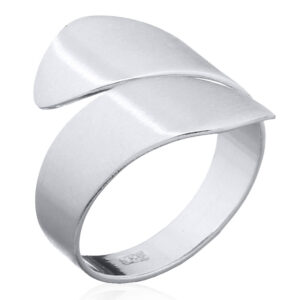 A matt surface adjustable tapering band silver 925 spiral ring
