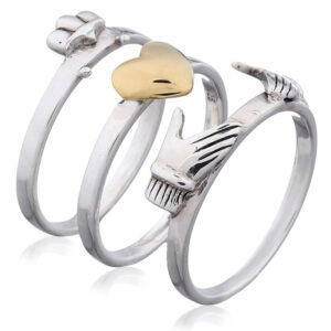A separable sterling silver claddagh ring 3 in 1