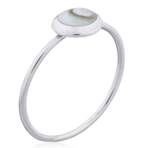 A simple yet classy sterling silver shiva eye shell ring
