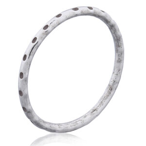 A dotted tribal 925 silver stack ring