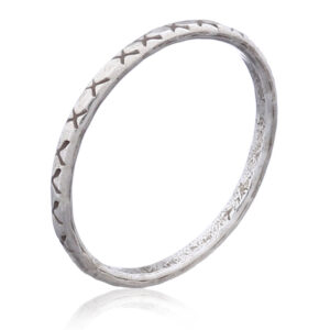 A tribal 925 silver stack ring x markings
