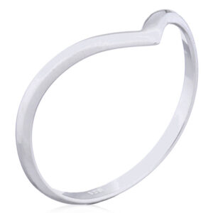 A 925 sterling silver pointed arch stackable ring