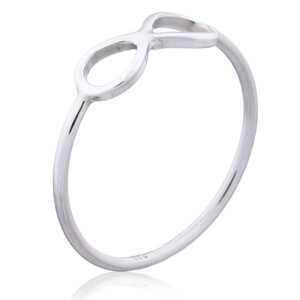 A minimalist infinity 925 sterling silver ring