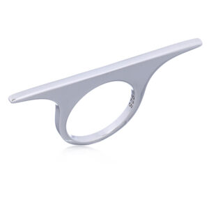 A long flat top 925 silver ring