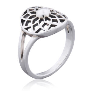 A flower 925 silver ring flower lily