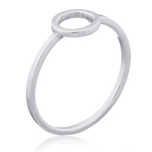 A open circle 925 silver ring