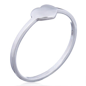 A plain 925 silver heart ring