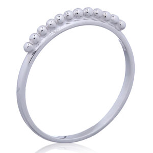 A 12 silver top up beads stackable ring