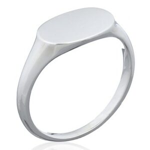 A ovate plain sterling silver 925 ring