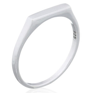 A 925 plain silver bar stack ring