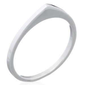 A 925 plain silver chevron up stack ring
