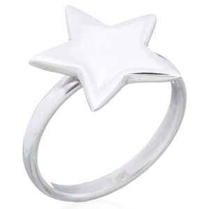 A classic big star 925 silver ring
