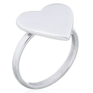 A perfectly heart shaped ring sterling silver