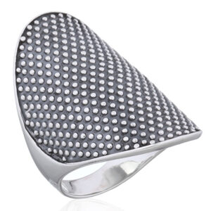 A exotic bali antiqued sterling silver woman ring