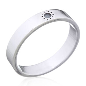 A little rising sun 925 silver band ring