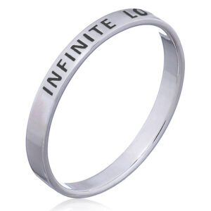 A infinite love sterling silver band ring