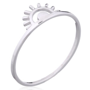 A sunrise and sunset 925 sterling silver ring