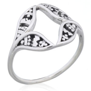 A humpback whale tales vintage 925 silver ring