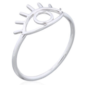 A evil eye with lashes classy women ring 925 silver
