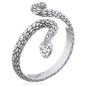 An anaconda snake open ring 925 silver