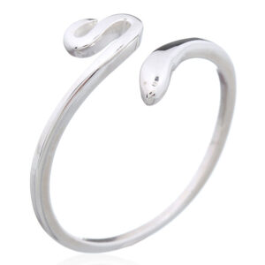 A tiny plain snake 925 silver ring