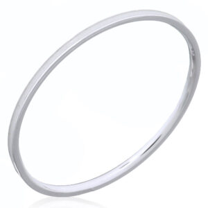 A white enamel sterling silver plain stack ring