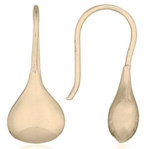 A pair of gold buds drop earrings