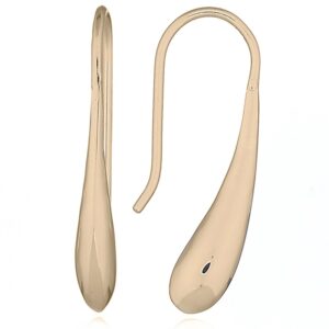 A pair of gold plated teardrop drop earrings