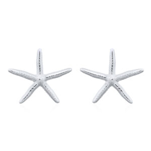 A pair of 925 sterling silver starfish stud earrings