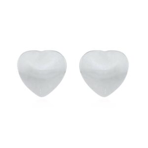 A pair of small heart 925 sterling silver stud earrings