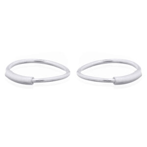A pair of lightweight huggie hoop earrings sterling silver