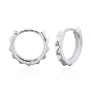 A pair of punk rock style huggie earrings 925 silver