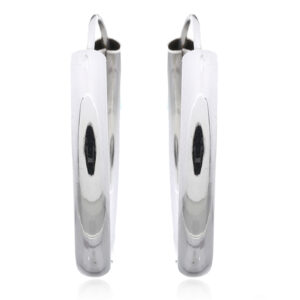 A pair of classic circle 925 sterling silver hoop earrings