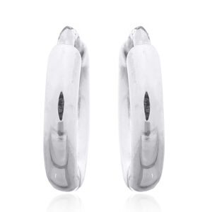 A pair of ten mm tiny huggie earrings 925 silver