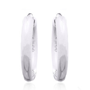 A pair of twelve mm small huggie earrings 925 silver