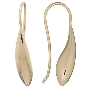 A pair of golden long thread bud drop earrings