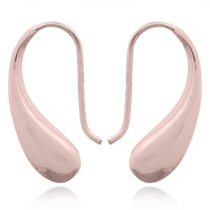 A pair of rose gold bud drop earrings